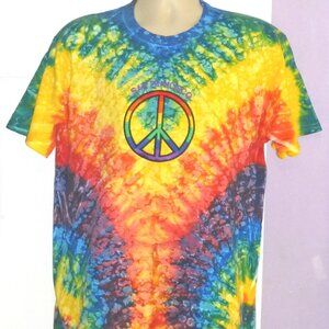 VTG Fruit of the Loom Tie Dye Peace Rainbow San Francisco T-Shirt Size: Large